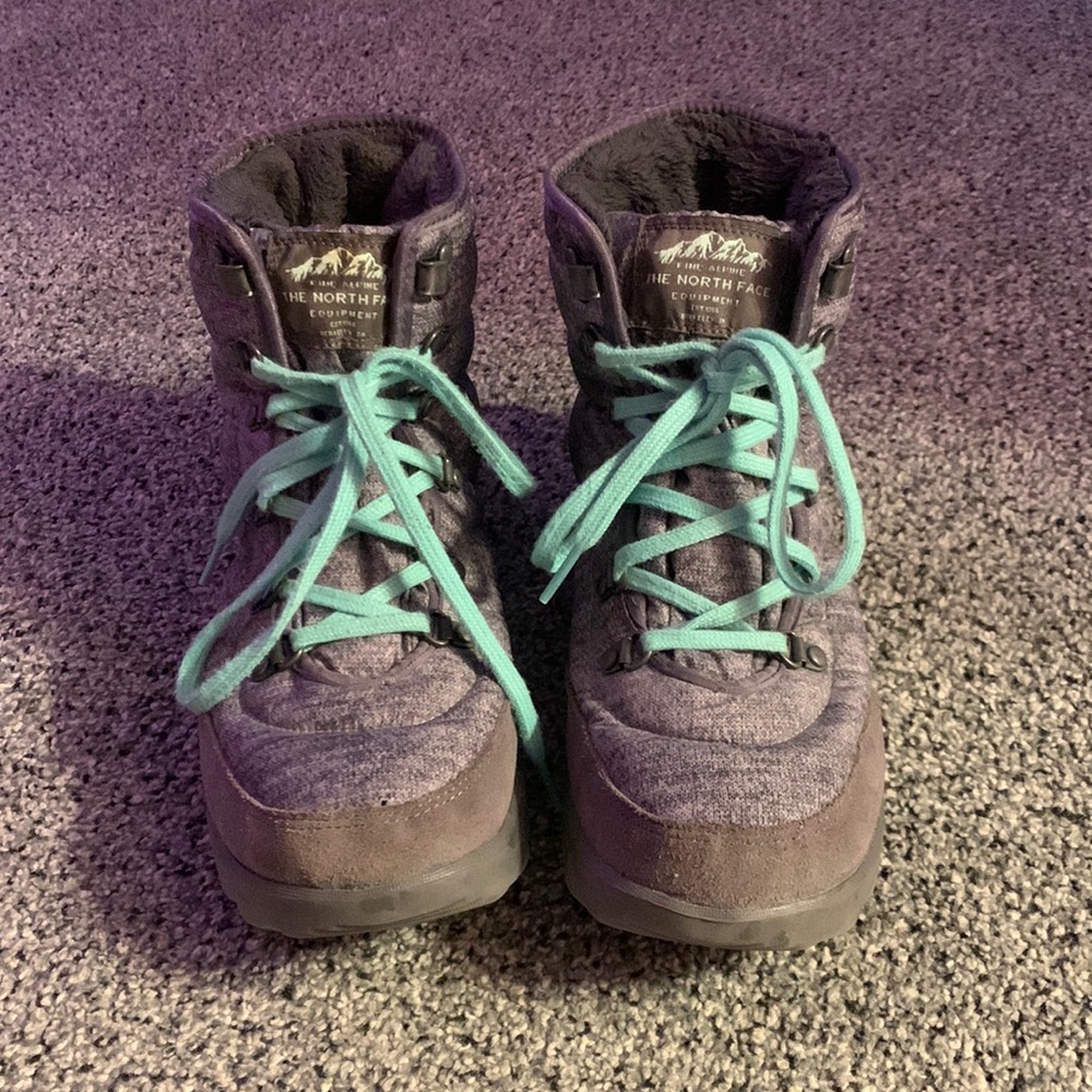 Gray North Face boots